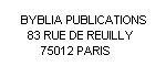 Adresse  Paris Byblia SOS-Reporters